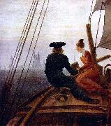 Caspar David Friedrich On the sailing-vessel USA oil painting artist